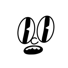 cartoon mascot character funny face