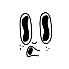 cartoon mascot character funny face