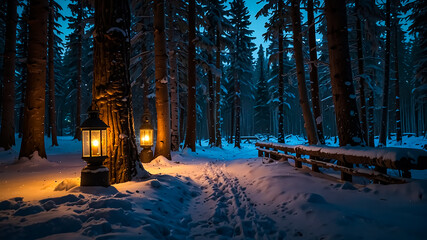 Wonderland ForestA dense forest blanketed in snow