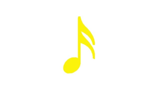 Yellow question mark spinning around its axis on black screen. 3d Icon for website
