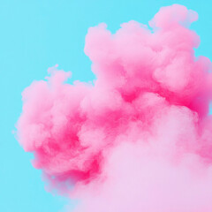 Fototapeta premium Colorful vapor clouds fill the air in a vibrant display against a soft backdrop during a creative event. Generative AI