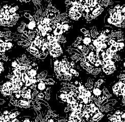 seamless tiny flowers and leaf colorful pattern. fabric print.