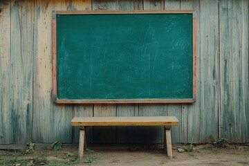 Photo of a school green board with chalk stains, background for illustration