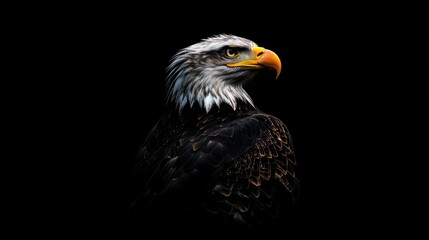 Obraz premium eagle on a black background