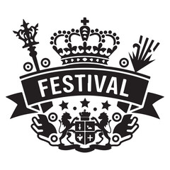 Night Festival Scene with Fireworks and Lanterns