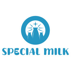 special milk flat minimalist logo design