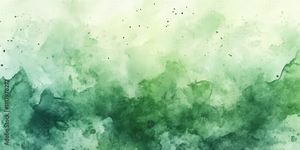 Aufkleber abstract green watercolor background for designs and creative projects representing nature and calm,