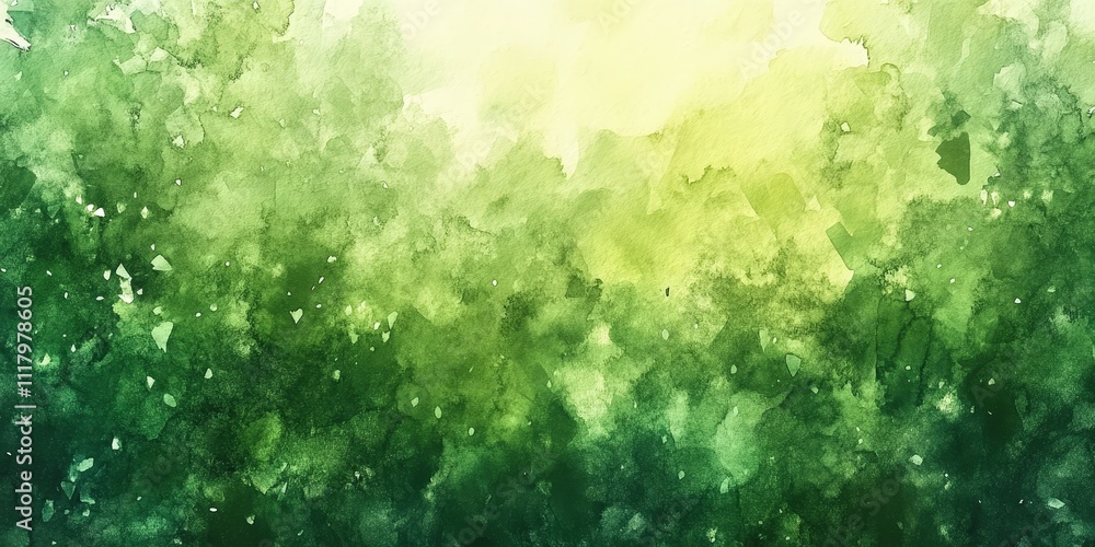 Poster abstract green watercolor background with soft illuminated effect for creative and artistic concepts