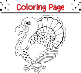 turkey coloring book page