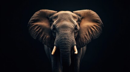 elephant on a dark background