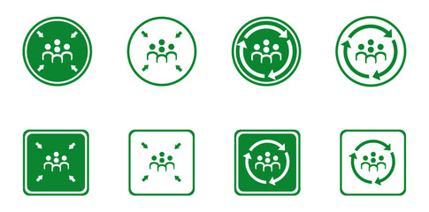 set of assembly point signs