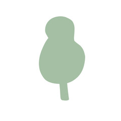 shrubbery tree simple vector illustration