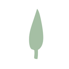 shrubbery tree simple vector illustration