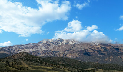 Fototapeta premium Landscape View from road trip red rocks in Utah, USA
