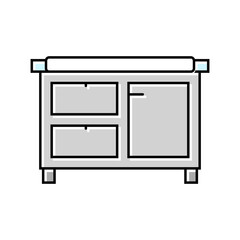 cutting board restaurant equipment color icon vector. cutting board restaurant equipment sign. isolated symbol illustration