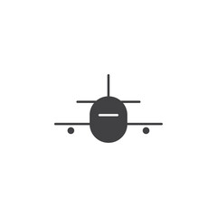 Aeroplane icon flat and simple set design