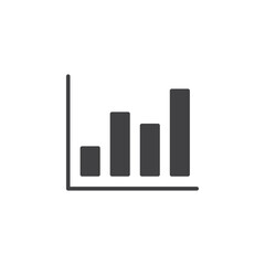 Bar chart icon flat and simple set design