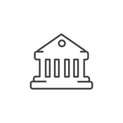 Bank icon flat and simple set design