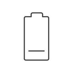 Battery low icon flat and simple set design