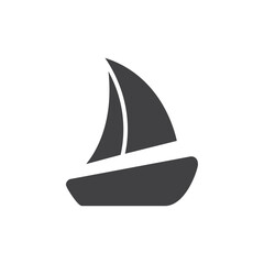Boat icon flat and simple set design