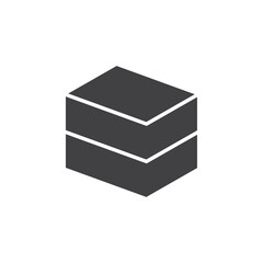 Box icon flat and simple set design