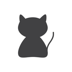 Cat icon flat and simple set design