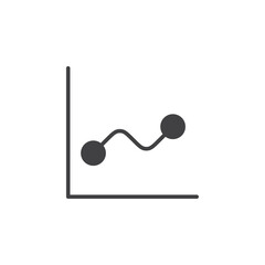 Chart icon flat and simple set design