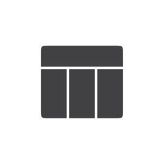 Columns icon flat and simple set design