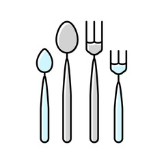 flatware restaurant equipment color icon vector. flatware restaurant equipment sign. isolated symbol illustration