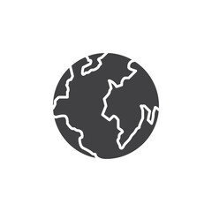 Globe icon flat and simple set design