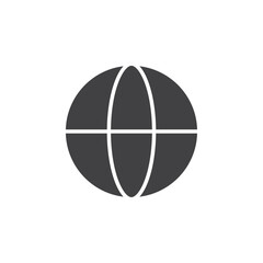 Globe icon flat and simple set design