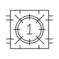 countdown timer icon, new year illustration, new year icon - simple black line art of countdown timer, symbolizing new year celebrations. new year vector.