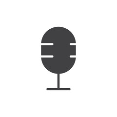 Mic icon flat and simple set design