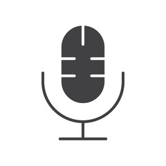 Microphone icon flat and simple set design