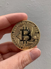 Crypto trading concept, BTC reaches 100k, vertical banner