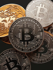 Crypto trading concept, BTC reaches 100k, vertical banner