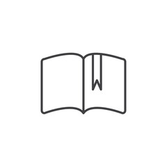 Open book icon flat and simple set design