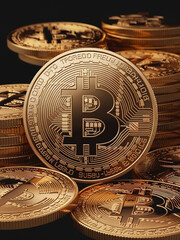 Crypto trading concept, BTC reaches 100k, vertical banner