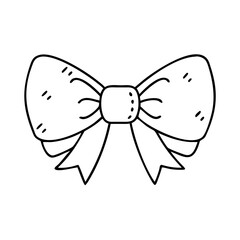 festive bowtie icon, new year illustration, new year icon - simple black line art of festive bowtie, symbolizing new year celebrations. new year vector.