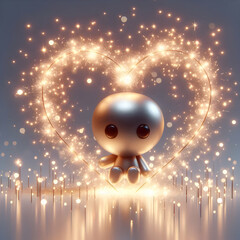 Obraz premium 3D Bokeh digital art of sparklers creating light trails copy space below. concept as Dynamic bokeh digital art of sparklers creating mesmerizing light trails symbolizing excitement and festive celebra