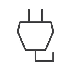 Obraz premium Plug icon flat and simple set design