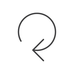 Refresh icon flat and simple set design