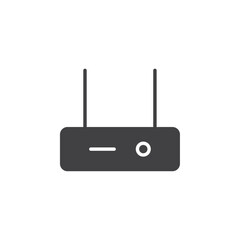 Router icon flat and simple set design