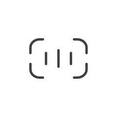 Scan icon flat and simple set design