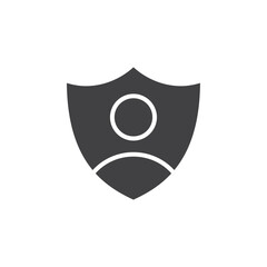 Shield protection icon flat and simple set design