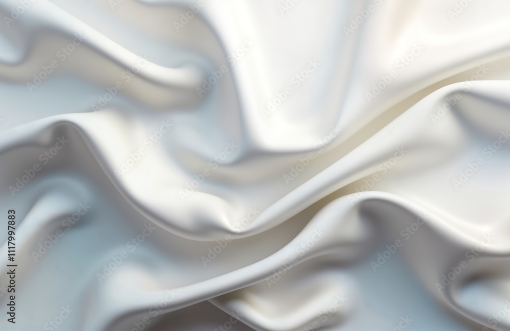 Poster elegant white, gray satin fabric texture. soft flowing folds create subtle pattern. luxurious, smoot