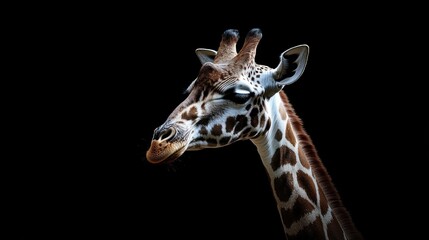 Obraz premium giraffe on a dark background