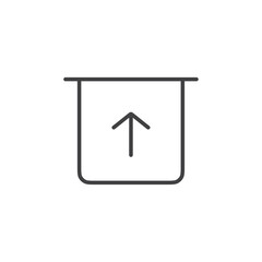 Upload list icon flat and simple set design