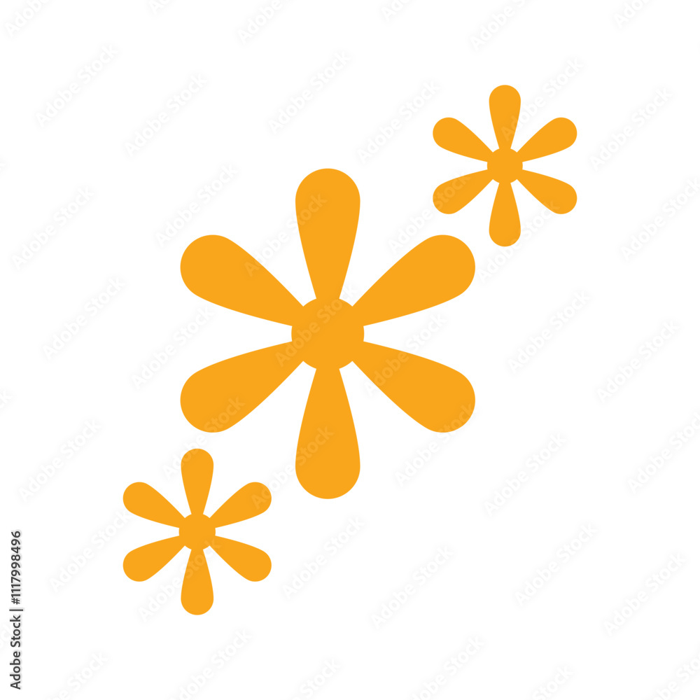 Poster flower flat icon isolated on white background for your web and mobile app design. design elements il