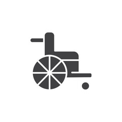 Wheel chair icon flat and simple set design